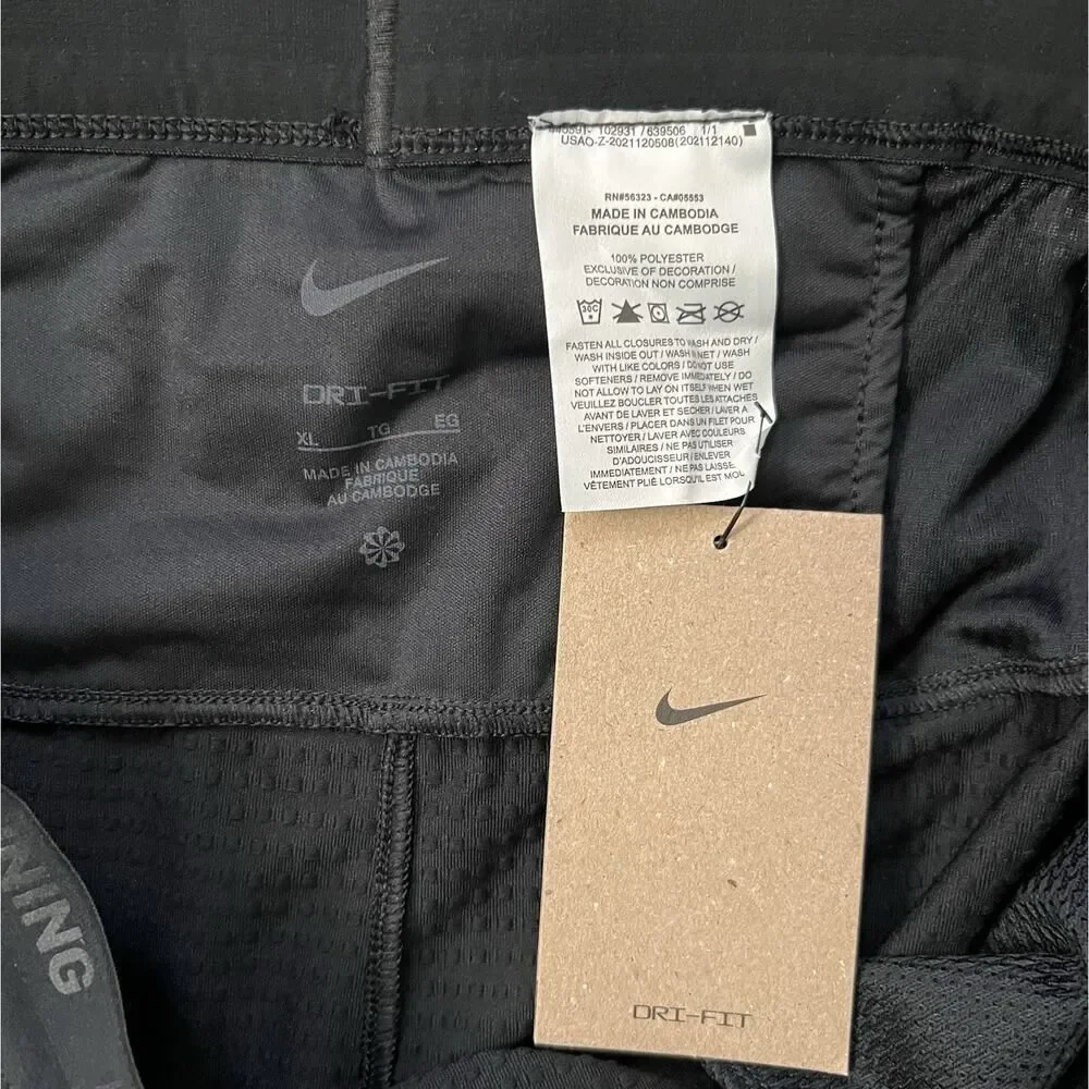 Nike Phenom Elite Knit Running Pants Mens Size XL Black Lightweight DQ4740 NWT